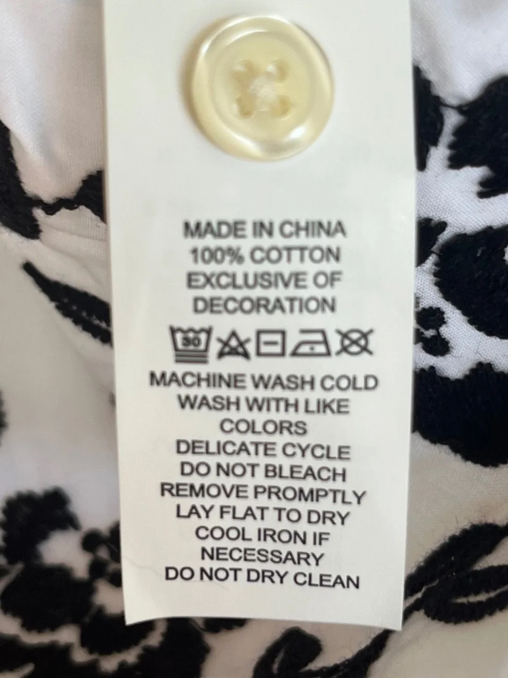 Kate Spade White Cotton Floral Embroidery Ruffle 3/4 Sleeve Button Up Shirt SZ M